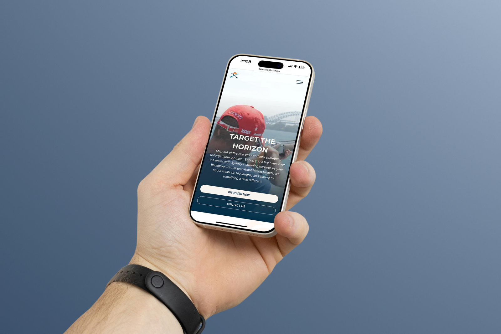 Laser Shoot website on mobile